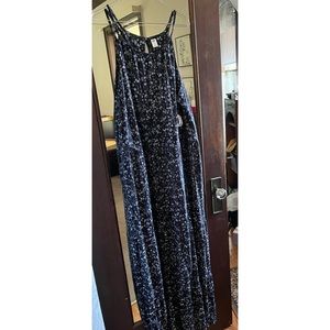 NWT old navy comfy floral blue maxi dress